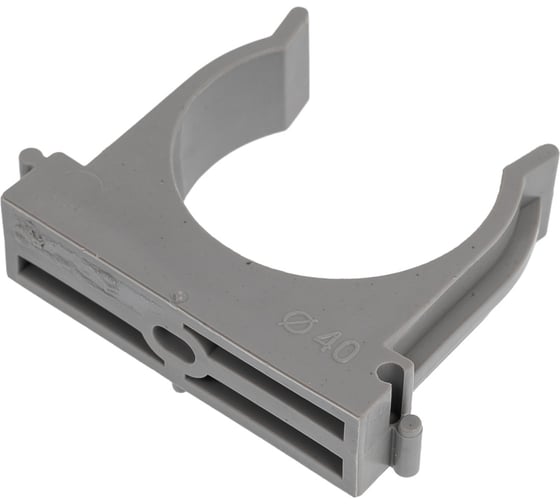 Изображение товара Крепеж-клипса для монтажа труб ТРИЗАМ O 40 мм, серая, 10 шт. TRZ0403