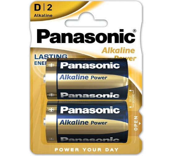 Изображение товара Щелочная батарейка LR20 D Alkaline 1.5В бл/2 Panasonic 5410853039211