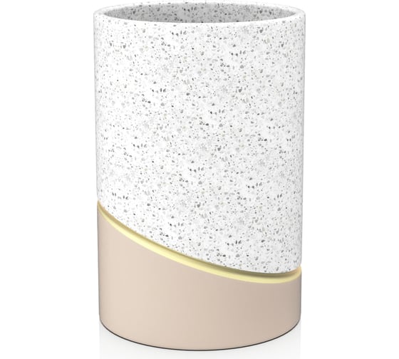 Изображение товара Настольный стакан для зубных щеток FORA terrazzo, полирезин FOR-TRZ044