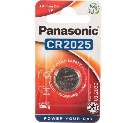 Изображение товара Дисковая литиевая батарейка CR2025 3В бл/1 Panasonic 5019068085121
