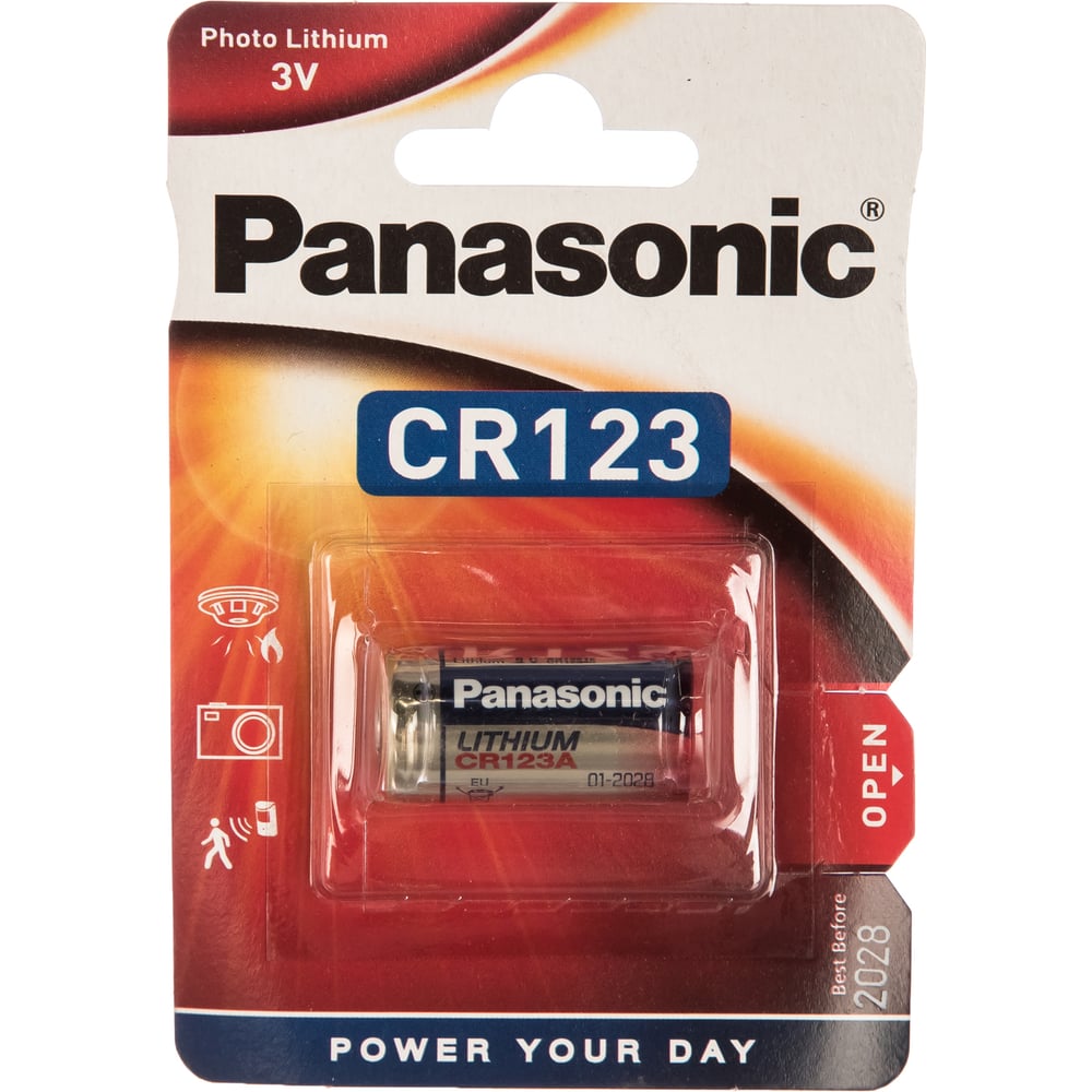 Батарейка Panasonic CR123 3В бл/1 литиевая 5410853017097