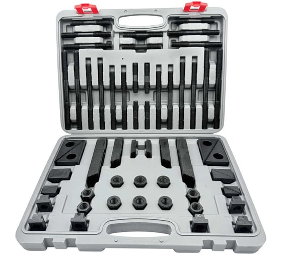 Изображение товара Набор станочного крепежа и прижимов из 58 предметов, Т-образный паз 16 мм, М14 TORNERI 045705