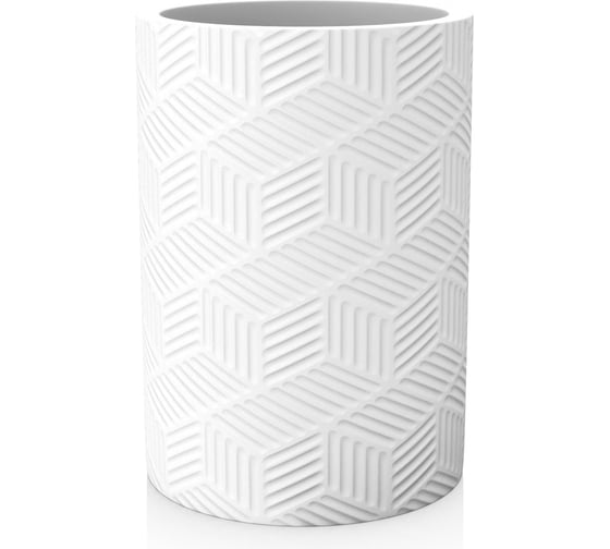 Изображение товара Настольный такан для зубных щеток FORA delicate white, полирезин  FOR-DLW044