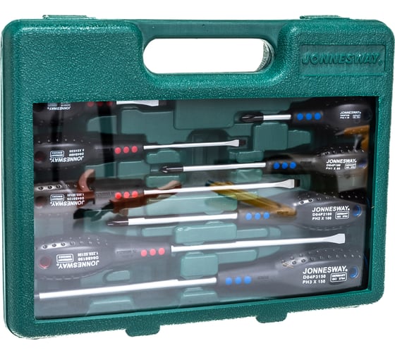 Изображение товара Набор шлицевых и крестовых отверток Jonnesway FULL STAR 8 пр. D04PP08S 47072