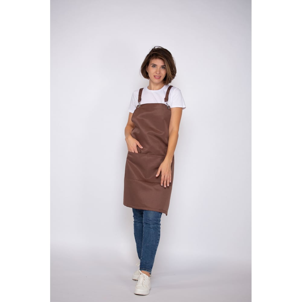 Изображение товара Водоотталкивающий универсальный фартук с люверсами Экосети темно-коричневый ФЛЮВТК7570