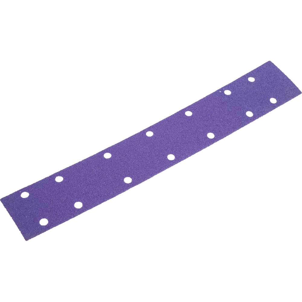Изображение товара Полоски шлифовальные на пленочной основе 328 Purple Zirconia 70х420 мм, 14 отверстий, Р40, 50 шт SANDWOX 328.70.42.040.14