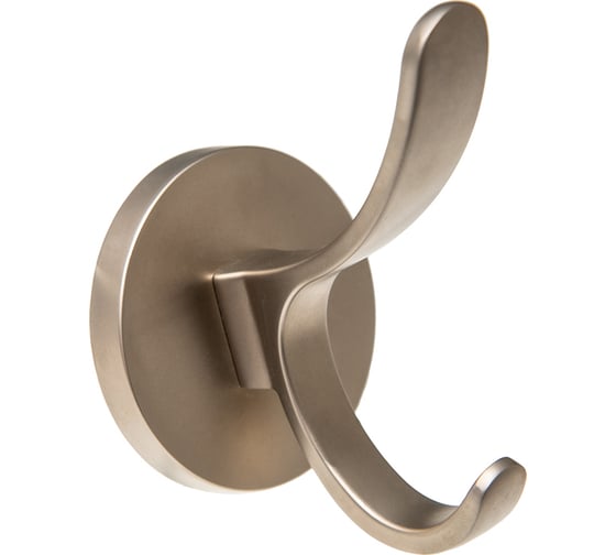 Изображение товара Мебельный крючок Kerron двухрожковый, матовый никель KR 0350 SN