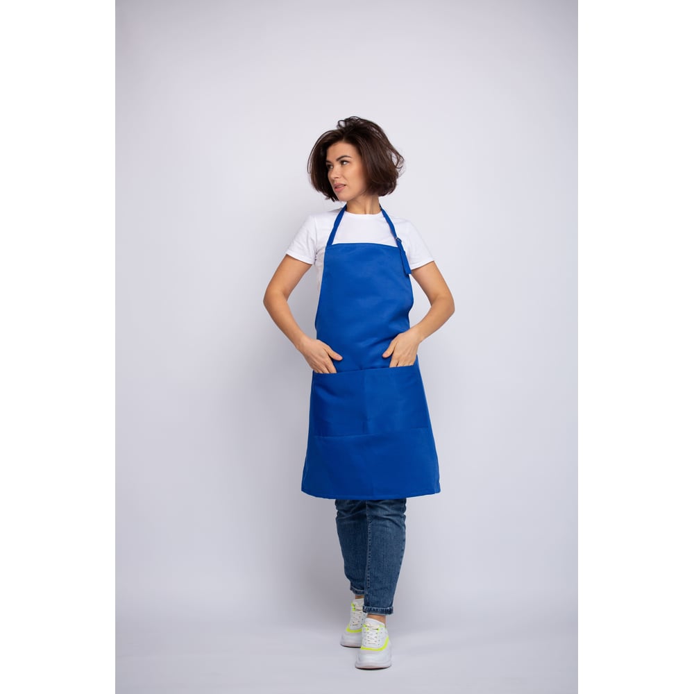 Изображение товара Универсальный синий рабочий фартук Экосети УФСИН7570 водоотталкивающий