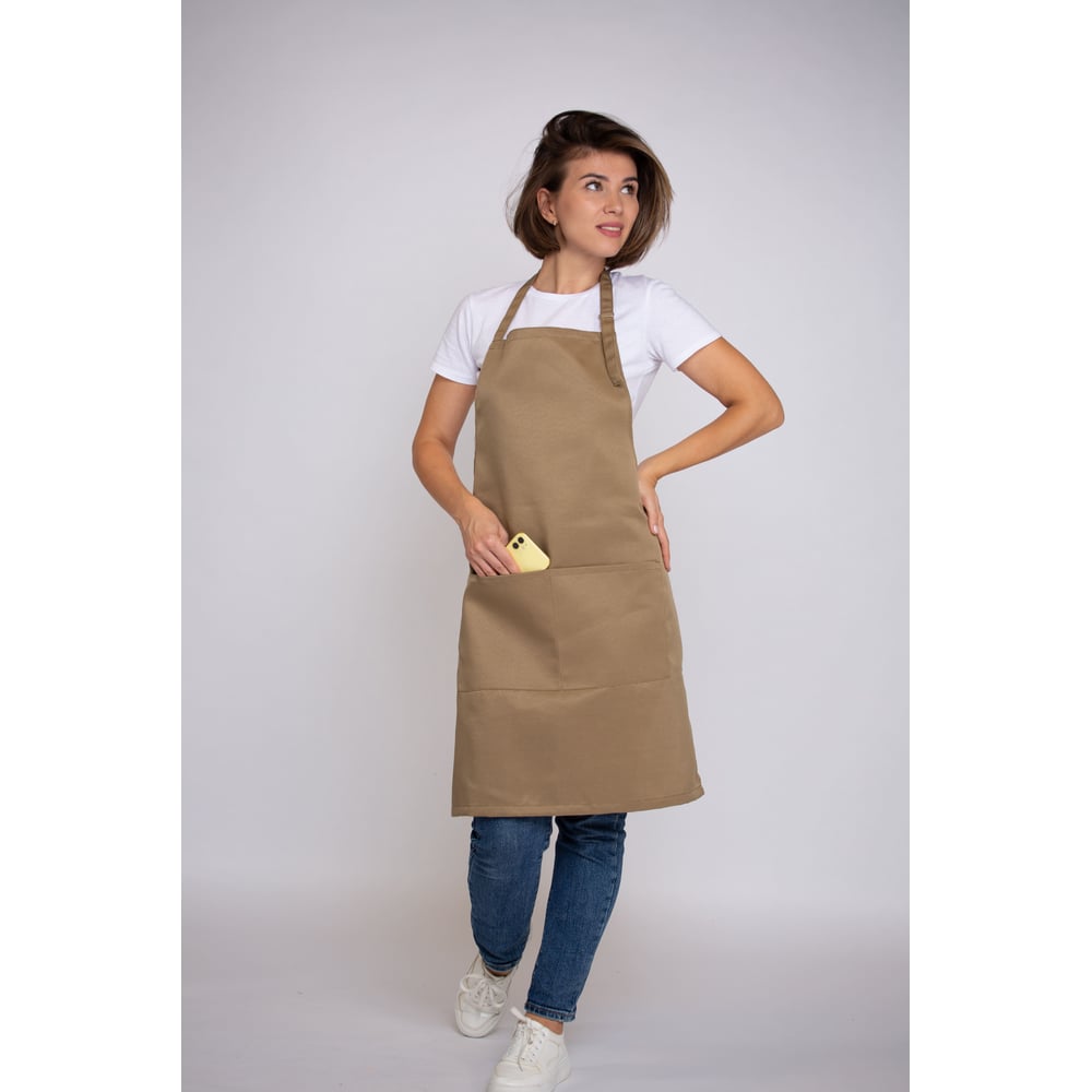 Изображение товара Универсальный рабочий фартук Экосети бежевый водоотталкивающий