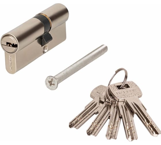 Изображение товара Латунный цилиндр Marlok ЦМ 70(30/40)-5к, перфорированный ключ/ключ, CP (хром) 017534