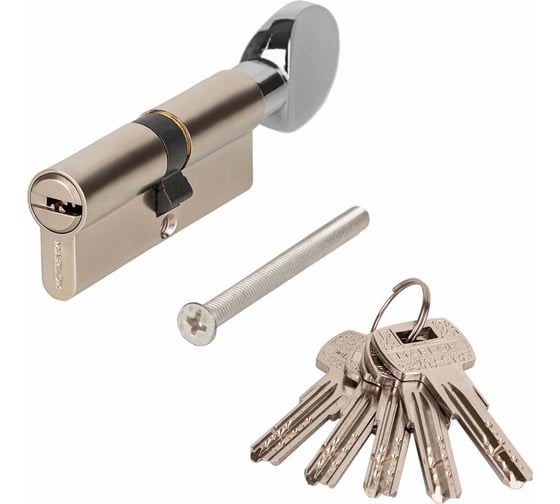 Изображение товара Латунный цилиндр Marlok ЦМВ 80(40/40)-5к, перфорированный ключ/вертушка, CP (хром) 001893