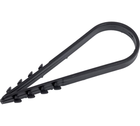 Изображение товара Дюбель-хомут ТРИЗАМ 19-25, черный, нейлон, 100 шт. TRZ0291