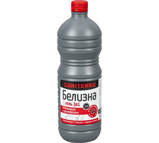 Изображение товара Средство для отбеливания, дезинфекции и уборки БЕЛИЗНА 1 л, гель, хлора 10, с отбеливающим эффектом 605455