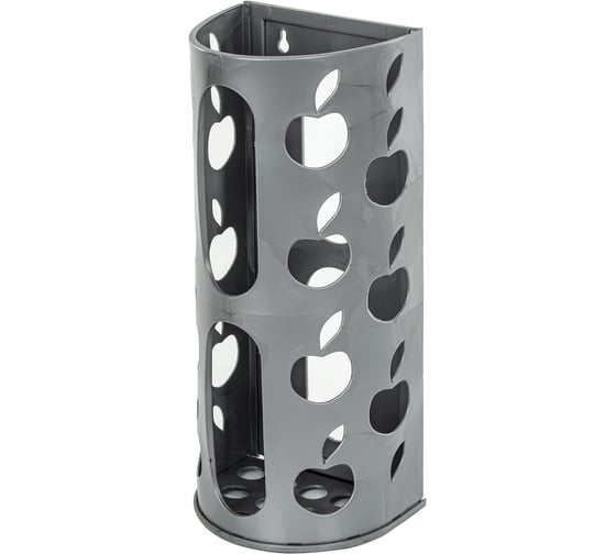 Изображение товара Держатель-контейнер корзина LAIMA Apple для пакетов, мешков, бахил, 37.5x16x13 см, графит 608367