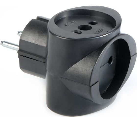 Изображение товара Адаптер ФАZА АП-3-К разветвитель черный, тройник, куб 1007292