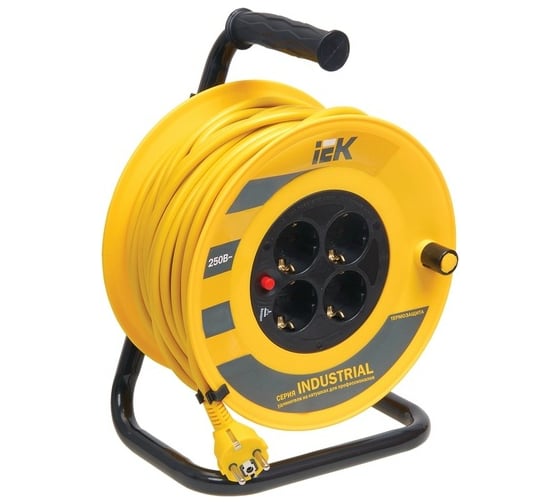 Изображение товара Удлинитель на катушке с термозащитой 4х40м УК40 3х1.0 IEK Industrial WKP14-10-04-40 277737