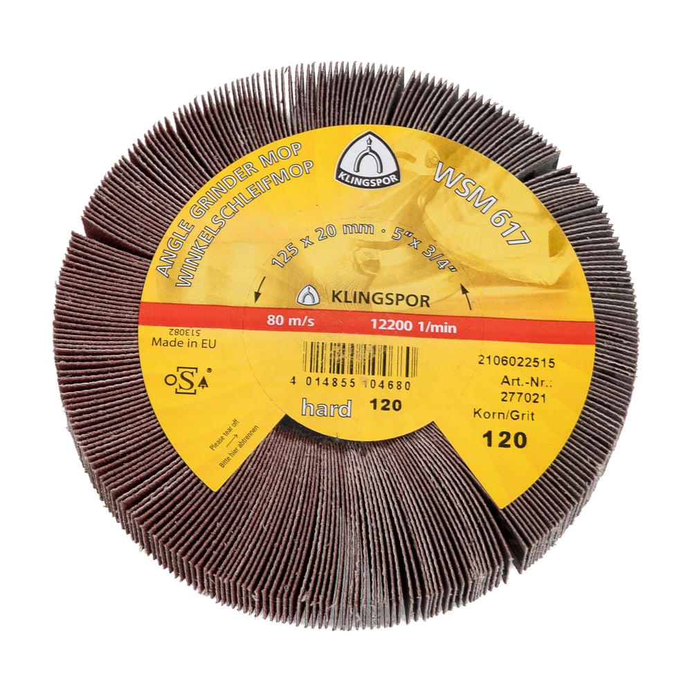 Изображение товара Круг лепестковый радиальный 125х20 мм KLINGSPOR для УШМ