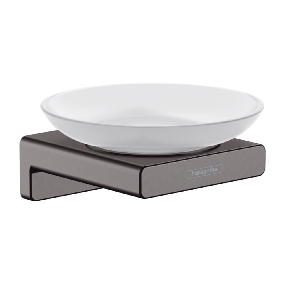 Мыльница Hansgrohe шлифованный черный, хром 41746340 00000092131