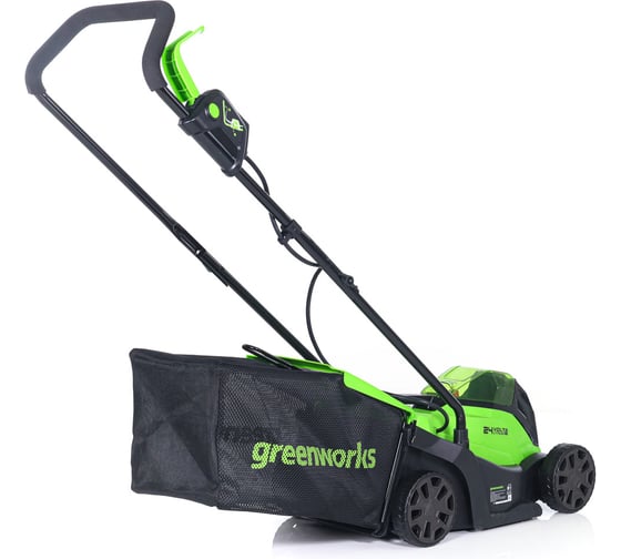 Изображение товара Газонокосилка аккумуляторная GreenWorks 24V, 33 см, бесщеточная, без АКБ и ЗУ 2516107