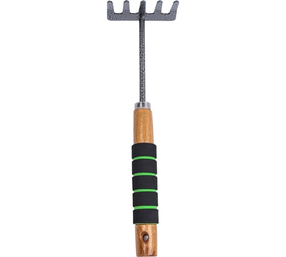 Изображение товара Рыхлитель с 5 зубьями, деревянной ручкой и мягкой накладкой Gigant GVER-04