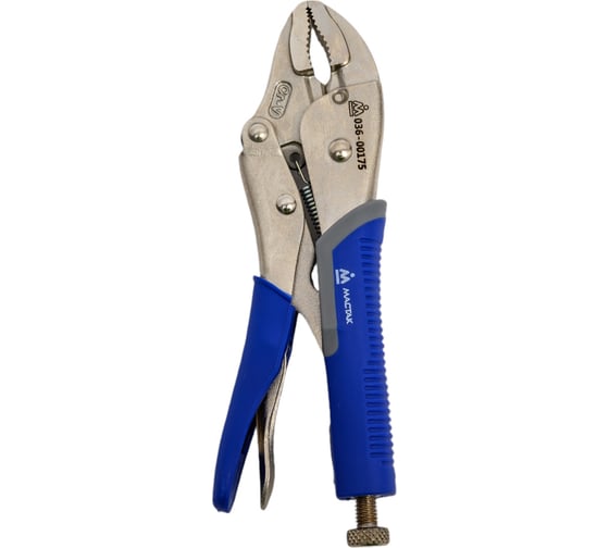 Изображение товара Зажим с фиксатором (175 мм, фигурные губки) МАСТАК 036-00175H