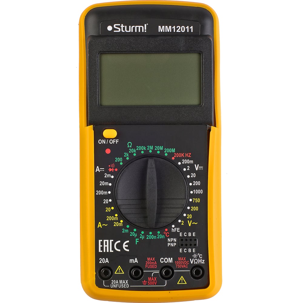 Изображение товара Мультиметр Sturm MM12011 для точных измерений Изображение товара Мультиметр Sturm MM12011 для точных измерений