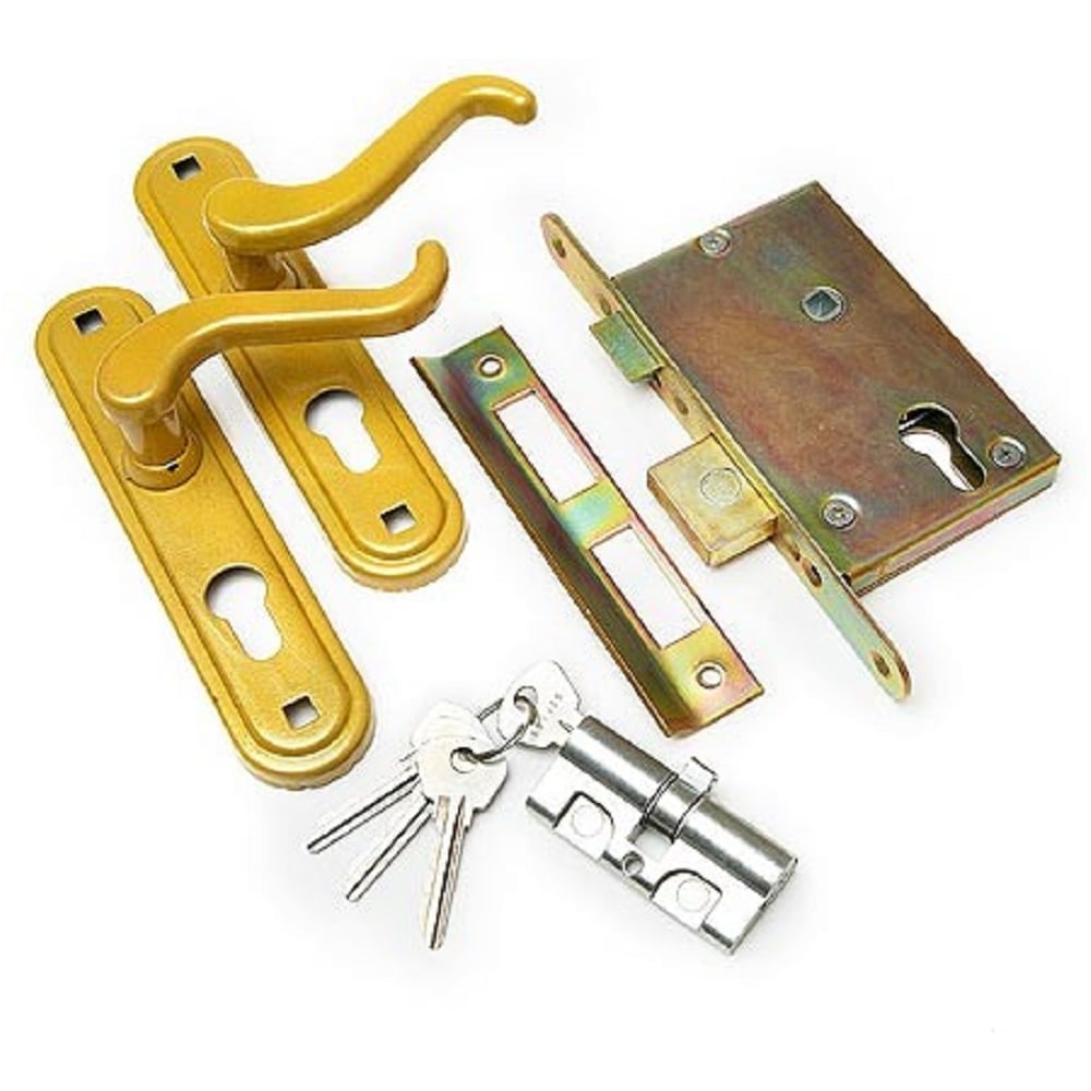 Изображение товара Врезной замок ЗЕНИТ ЗВ4-3.02 золото для деревянных дверей