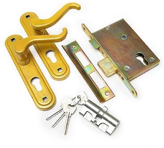 Изображение товара Врезной замок ЗВ4-3.02, золото, 9480 ЗЕНИТ 00009480