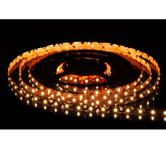 Изображение товара Светодиодная гибкая лента MAKSILED с фигурной платой 5м, 12В, 7Вт/м, 60д/м, ip20, 600Лм/м, теплый белый, 9мм, ML-R60-2835-WW-S-Z