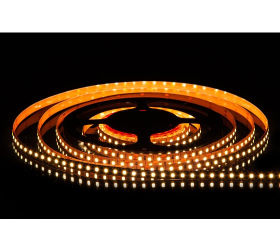 Изображение товара Светодиодная лента MAKSILED 5м, 12В, 14,4Вт/м, 60д/м, ip20, 1440Лм/м, теплый белый, 8мм, ML-R60-2835-WW-HP-S