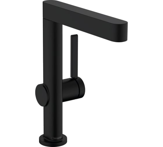 Изображение товара Смеситель для раковины Hansgrohe Finoris 230 push open, матовый черный 76060670 00000094418
