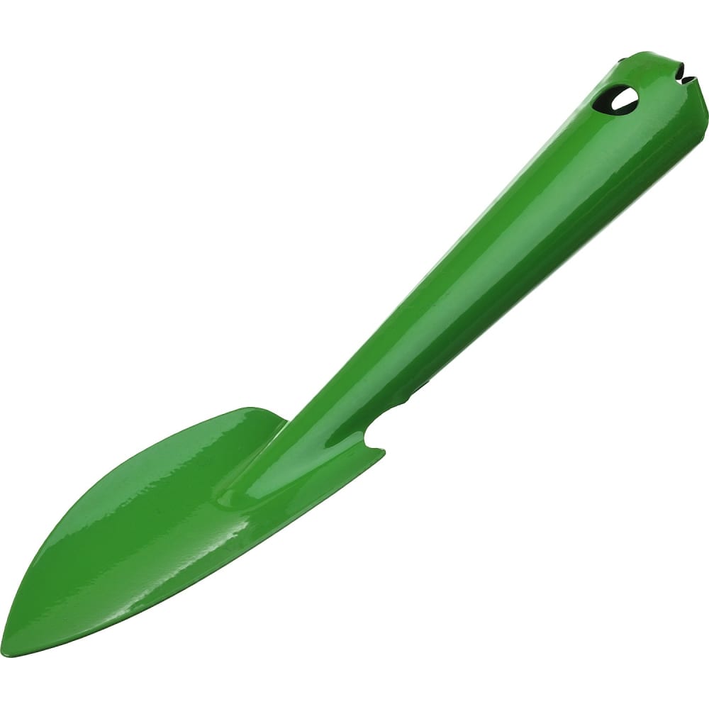 Узкий цельнометаллический посадочный совок КЭС совок посадочный длина 33 см ширина 8 5 см пластиковая ручка