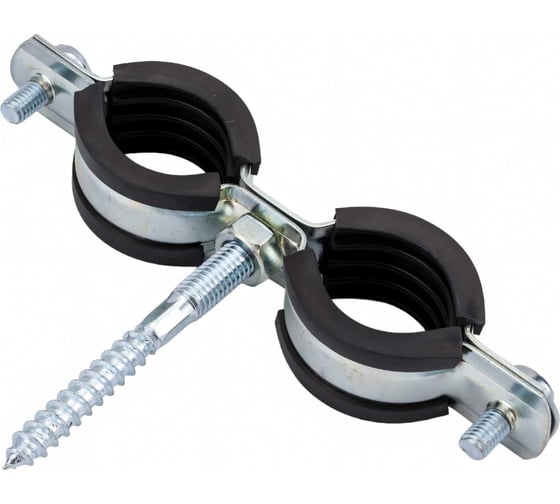 Изображение товара Двойной хомут для труб STOUT Sac-0020-200034 3/4"(25-29) к-т: хомут, шпилька-шуруп, дюбель пл. RG00914JHLO3AO