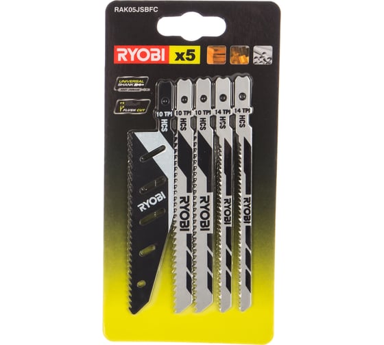 Изображение товара Набор пилок для лобзика 5 шт. Ryobi RAK05JSBFC 5132002697