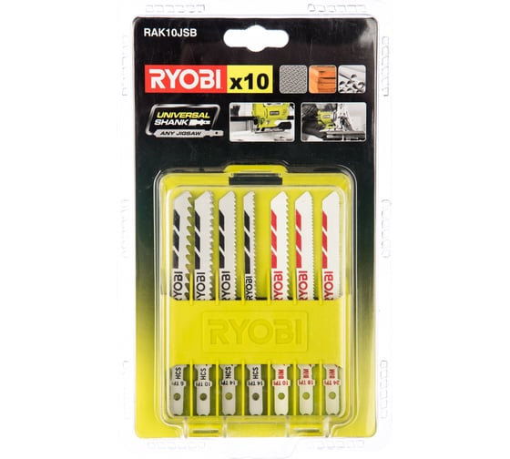 Изображение товара Набор пилок для лобзика 10 шт. Ryobi RAK10JSB 5132002702