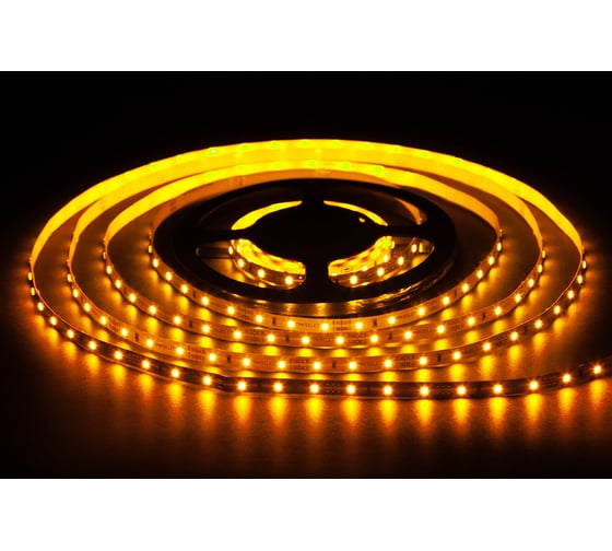Изображение товара Светодиодная лента MAKSILED 5м, 12В, 4,8Вт/м, 60д/м, ip20, 90Лм/м, желтый, 8мм, ML-R60-2835-Y-LP-S