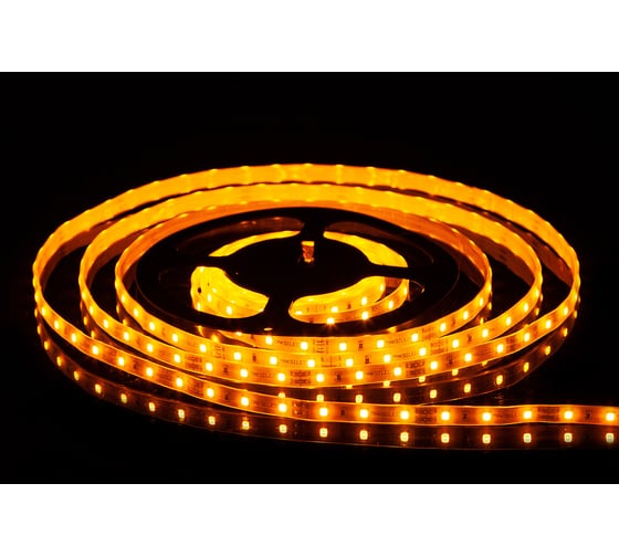 Изображение товара Светодиодная лента MAKSILED 5м, 12В, 4,8Вт/м, 60д/м, ip65, 128Лм/м, желтый, 8мм, ML-R60-2835-Y-LP-ST