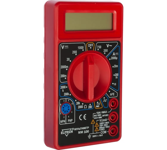 Изображение товара Мультиметр Elitech ММ 100 182085