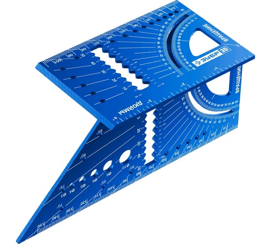Изображение товара Универсальный алюминиевый угольник для 3D заготовок ЗУБР 7-в-1 34399