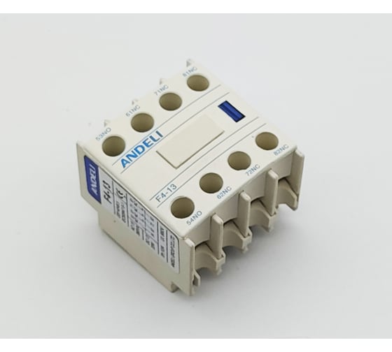 Изображение товара Приставка ANDELI дополнительные контакты F4-13 1но+3нз к контактору CJX2 ADL08-159