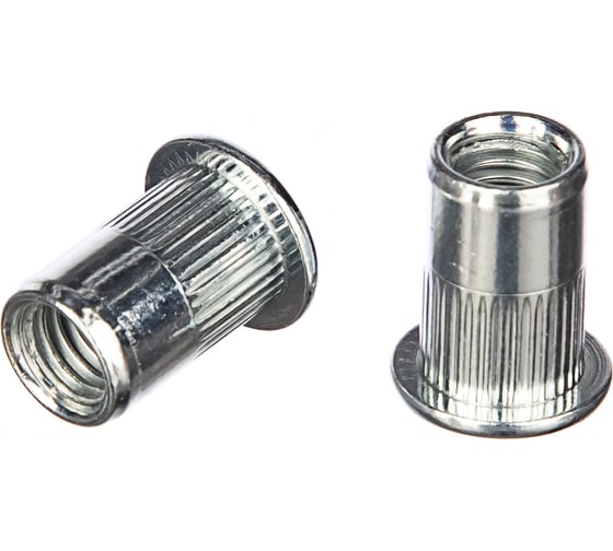 Изображение товара Заклепка с внутренней резьбой цилиндрический бортик Kenner Белый цинк м8х1,25х18 350шт зрц8