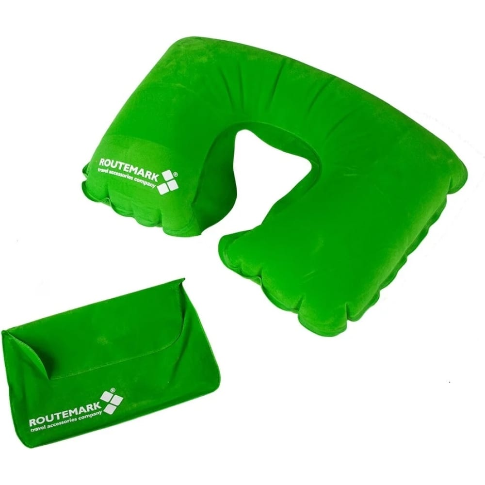 Надувная подушка ROUTEMARK подушка для шеи дорожная надувная с насосом 47 × 27 см пакет микс