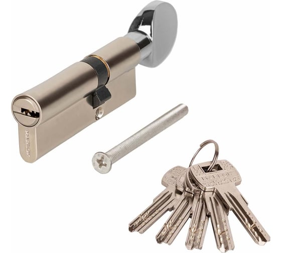 Изображение товара Латунный цилиндр Marlok ЦМВ 90(35в/55)-5к, перфорированный ключ/вертушка, CP (хром) 001930