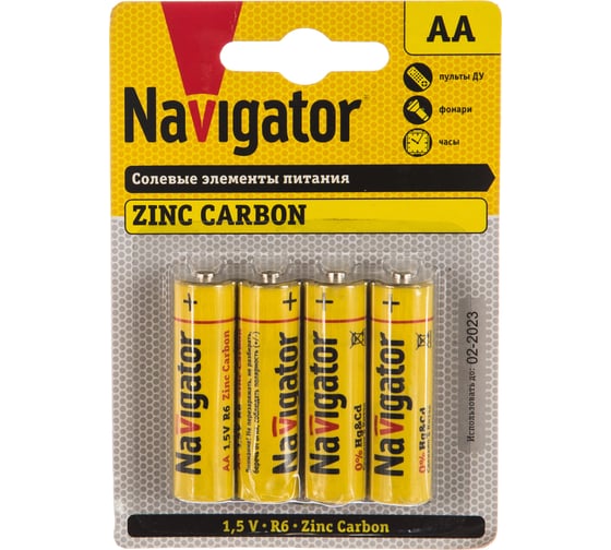 Изображение товара Элемент питания 94 758 NBT-NS-R6-BP4 блистер 4шт Navigator 94758