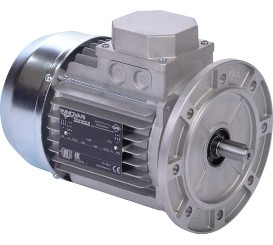 Изображение товара Трехфазный асинхронный электродвигатель INNOVARI CIMA/Италия 0.55 кВт, 1400 об/мин, 200х19 мм 80M/4 B5, схема включения звезда/треугольник, 380 В/220 В, IP55 MT80M KW 0,55/4 B5 / 033588-5883