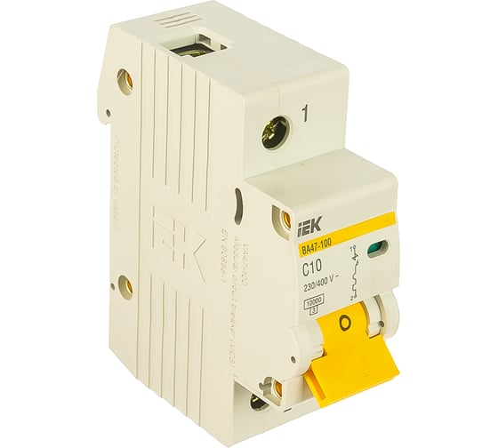 Изображение товара Автоматический выключатель 1п C 10А ВА 47-100 10кА IEK MVA40-1-010-C 56801