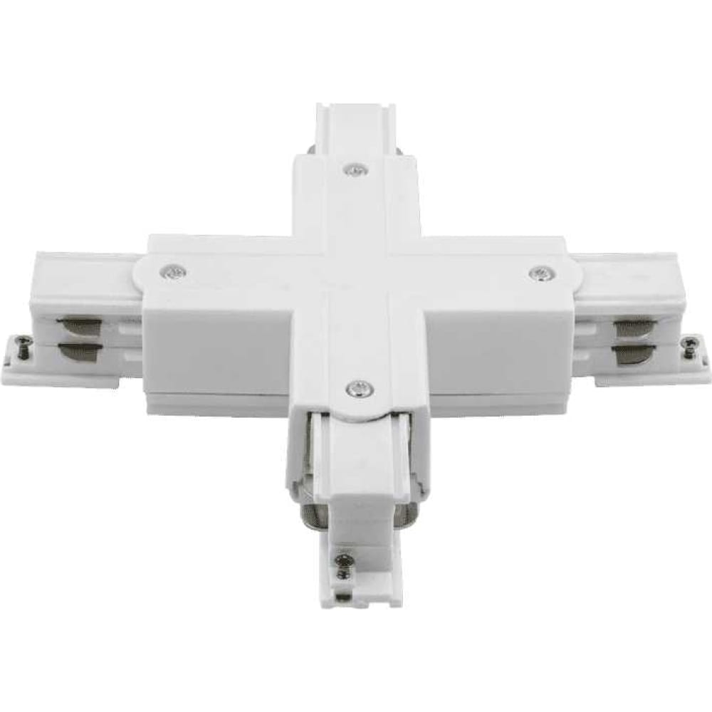 Коннектор для трековых систем DesignLed, цвет белый CN-3F-X-WH - фото 1