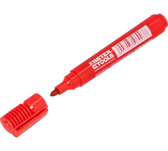Изображение товара Перманентный маркер FASTER TOOLS красный 6997