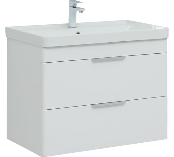 Изображение товара Подвесная тумба Aquanet Ирис new 80 2 ящика, белый глянец 00310146