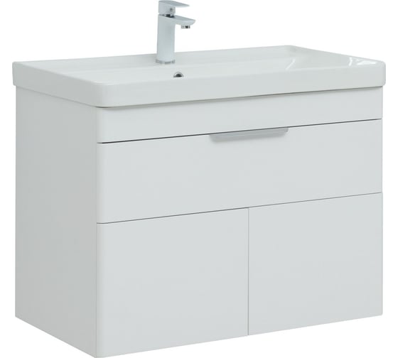 Изображение товара Напольная тумба Aquanet Ирис new 80 1 ящик, 2 фасада, белый глянец 00310150